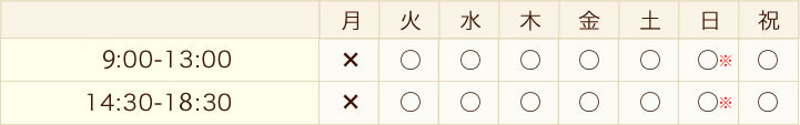 ごう歯科クリニック診療時間